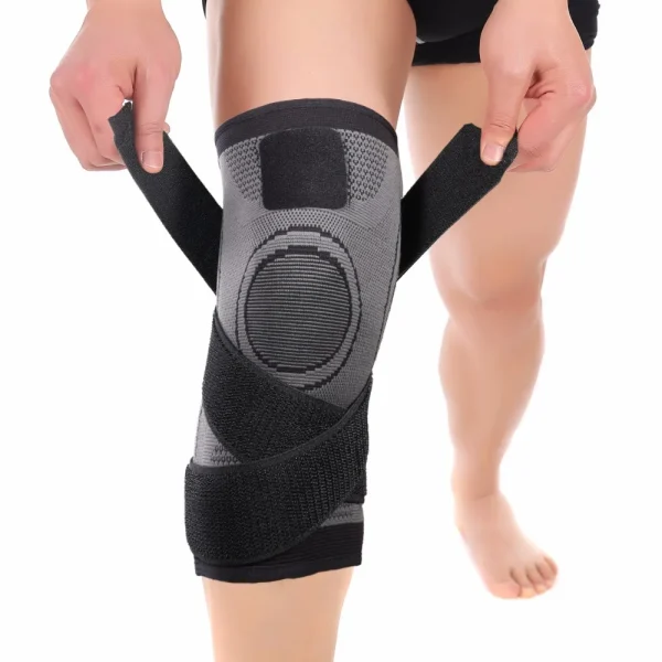 Sports Fitness Knee Support Sleeve | Elastic Nylon Compression Brace for Basketball and Workouts - Image 4