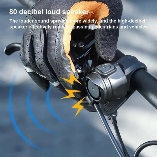 Bicycle Electric Horn – 80dB USB Rechargeable Loud Bell for E-Bikes, Scooters, and Road Bikes - Image 4