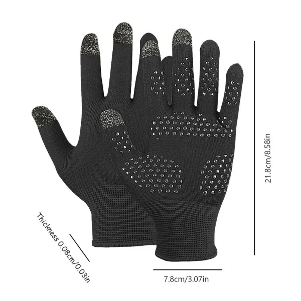 Breathable Cycling Gloves for Men | Non-Slip Silicone Palm, Nylon Biking Gloves for Spring and Fall - Image 7