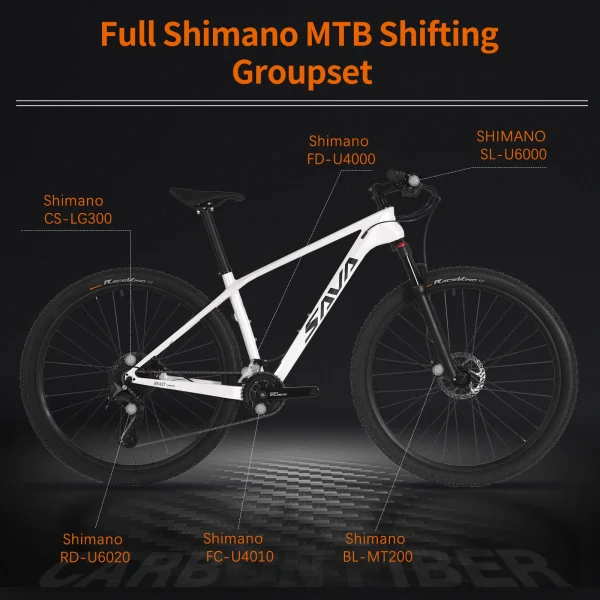 SAVA 29-Inch Carbon Fiber Mountain Bike – SHIMANO CUES 20-Speed Racing Bike for Adults - Image 2