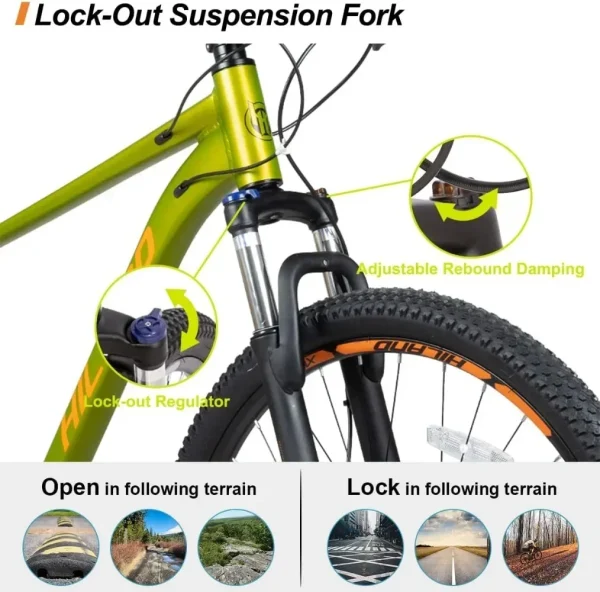 29-Inch Men’s Mountain Bike | 17/19-Inch Frame, Hydraulic Disc Brakes, Lock-Out Suspension Fork, 16-Speed Trail Bike - Image 3