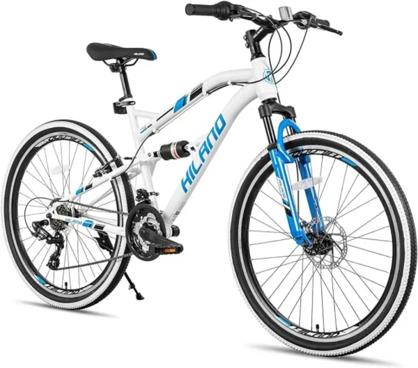 26-Inch Full-Suspension Mountain Bike | 21-Speed Drivetrain with Disc Brakes for Men & Women - Image 4