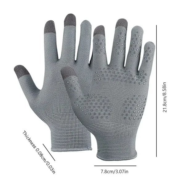 Breathable Cycling Gloves for Men | Non-Slip Silicone Palm, Nylon Biking Gloves for Spring and Fall - Image 8