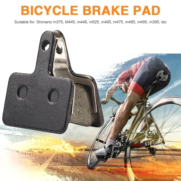 1 Pair Resin Semi-Metallic Bicycle Brake Pads | Compatible with Shimano B01S M375 M395 M446 M485 M486 M416 MTB Bikes - Image 2