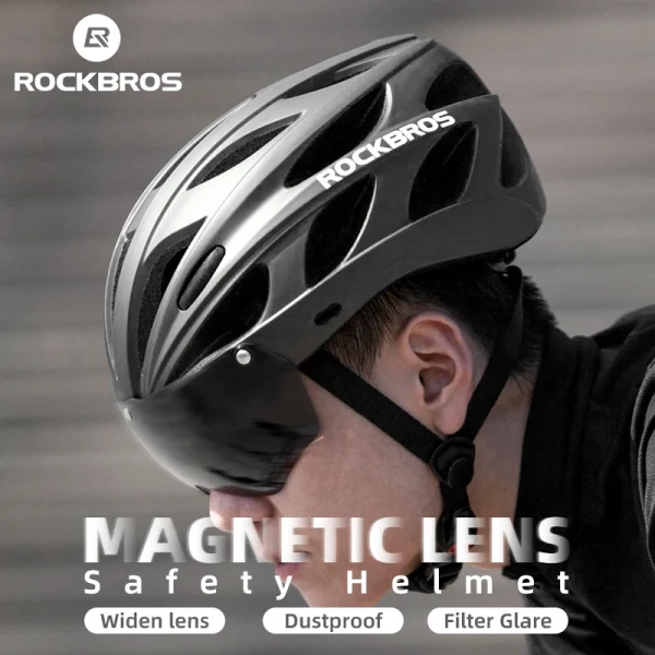 ROCKBROS Lightweight Bike Helmet | EPS Integrally-Molded, Breathable Safety Helmet for Men and Women, MTB & Road Cycling - Image 4