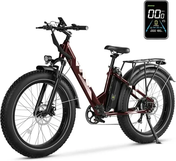 ALander S Certified 26-Inch Fat Tire Mountain E-Bike | Step-Through Frame, 720W Motor, Adults Ebike - Image 7