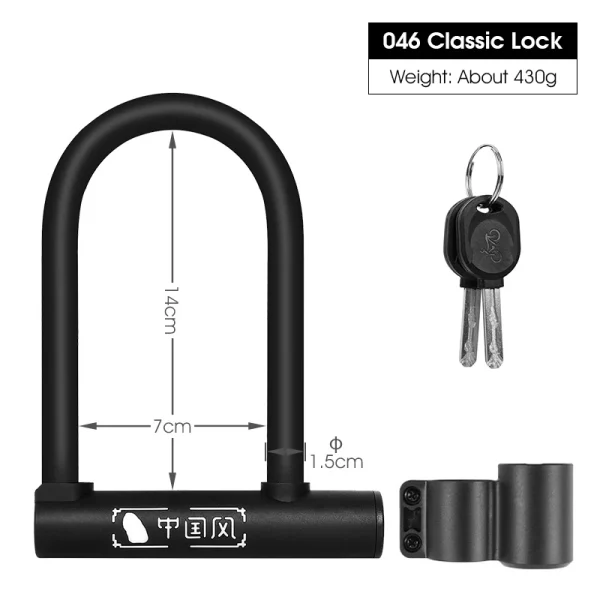 WEST BIKING Bicycle U Lock – Portable Anti-Theft Padlock - Image 7