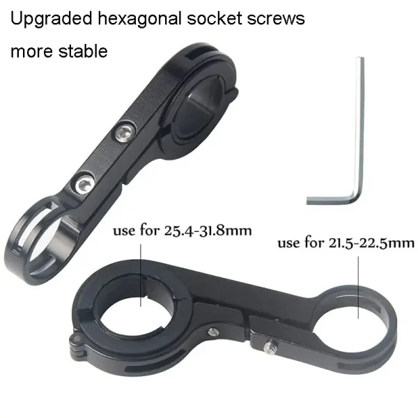 ZK40 Handlebar Extender | Bicycle Extension Bracket for Bike Headlight, GoPro, Phone Holder, and Accessories - Image 6