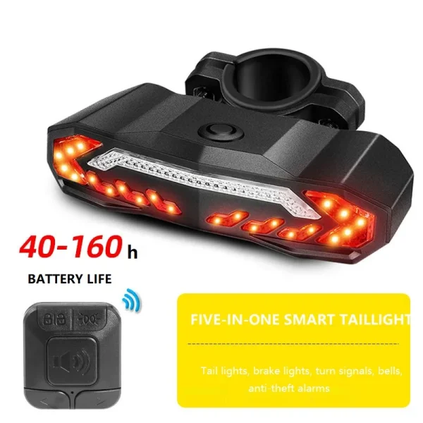 Bike Brake Taillight Turn Light Wireless Remote Control Turning lamp LED Waterproof Bicycle Alarm Anti Theft Rear Lights - Image 2