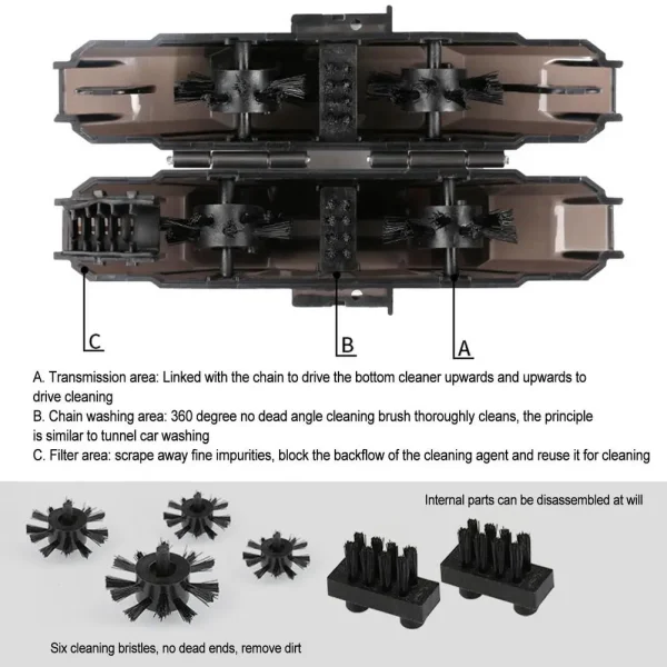 Portable Bicycle and Motorcycle Chain Cleaner | Bike Brushes and Scrubber Wash Tool for MTB, Road Bikes, and Cycling Maintenance - Image 2