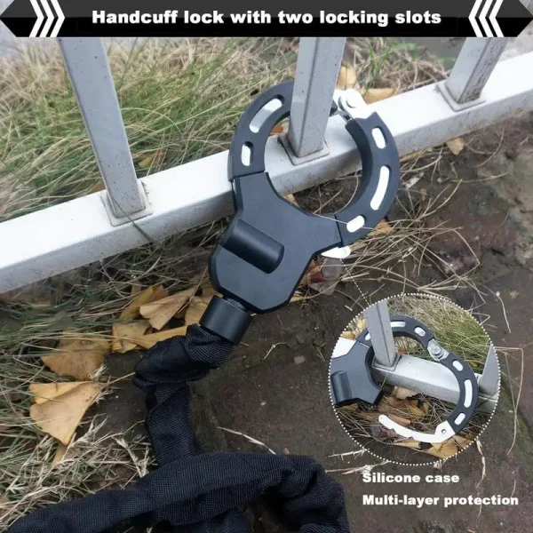 Heavy-Duty Anti-Theft Handcuff Lock | Security Lock for Scooter - Image 2