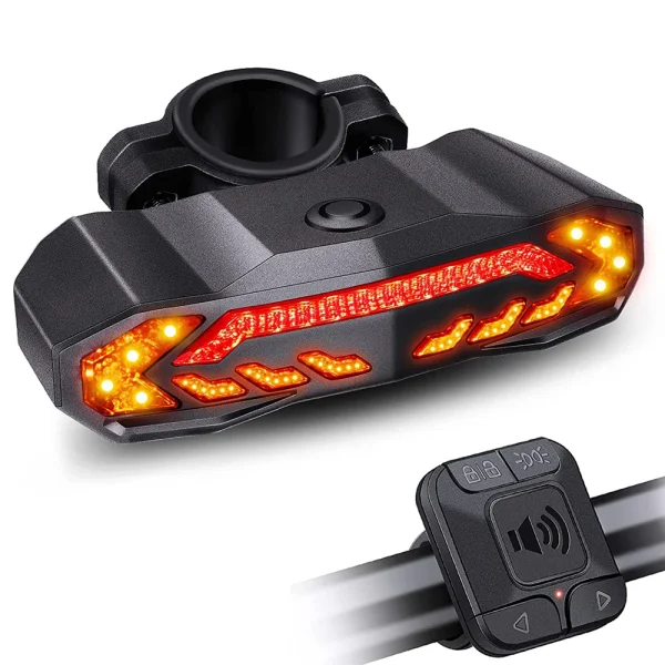 Bike Brake Taillight Turn Light Wireless Remote Control Turning lamp LED Waterproof Bicycle Alarm Anti Theft Rear Lights - Image 6