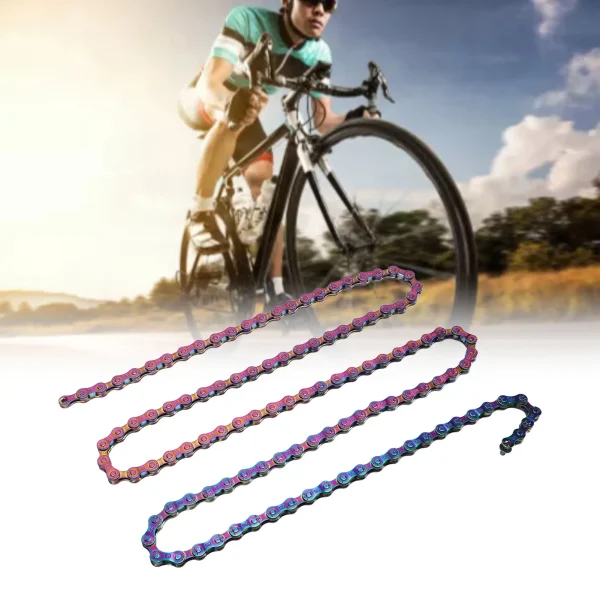 Rust-Proof Bike Chain | Colorful Electroplated 6/7/8-Speed Chain for Road and Mountain Bikes - Image 2